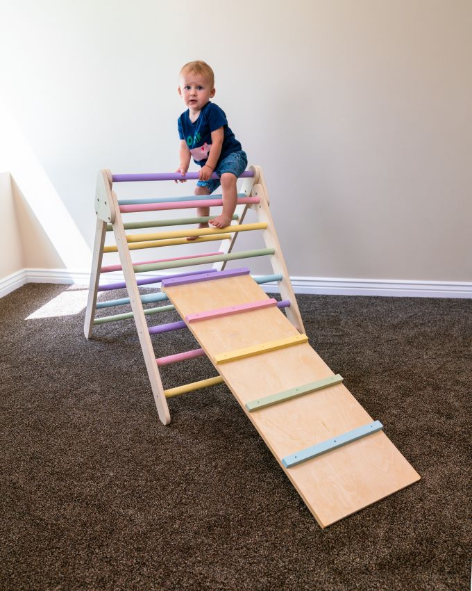 Triangle pikler For Kids Toddlers Rock Wall Climbing Wall Ladder Wall 3in1 Learn 